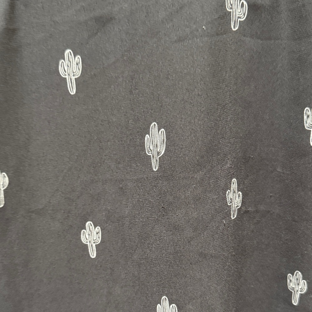 Torrid Charcoal Blouse with White Cactus Pattern - Picture 3 of 3